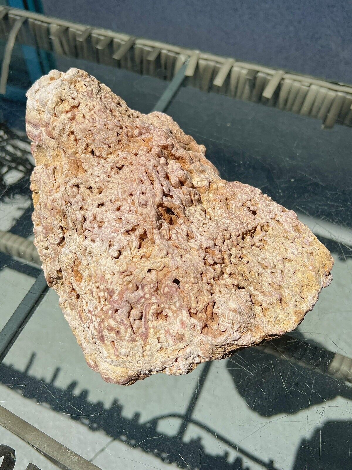 8.4 Pound: Rhodochrosite Stalactite Cluster Rough from Capillitas, Argentina
