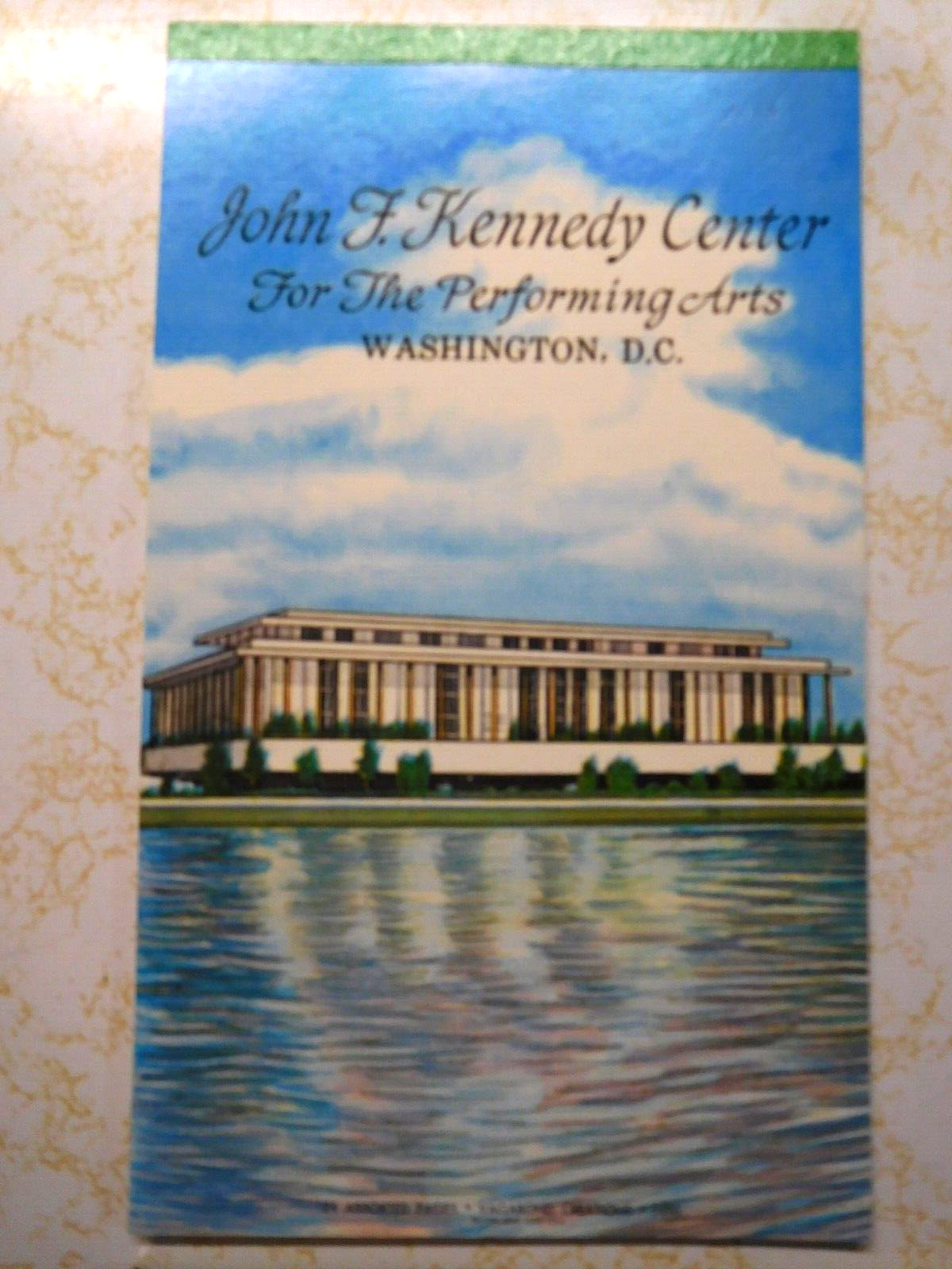 Rare Vintage JFK Center for the Performing Arts Embossed 6 View Wash.DC Notepad