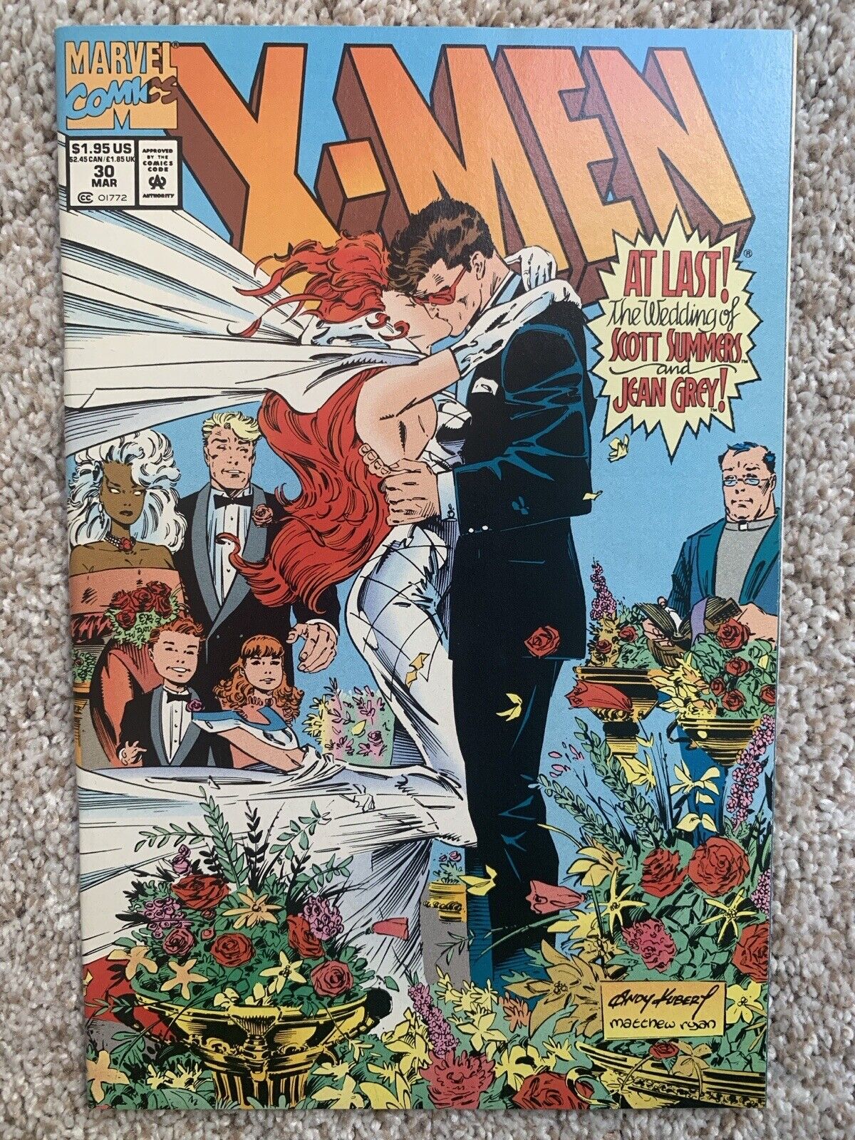 X-Men #30 (1994) Vol. 2 Marvel Wedding of Cyclops and Jean Grey w/ Fleer cards