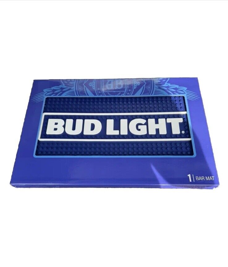 BUD LIGHT LARGE RUBBER BAR MAT *NEW* *FREE SHIPPING* 12x18in
