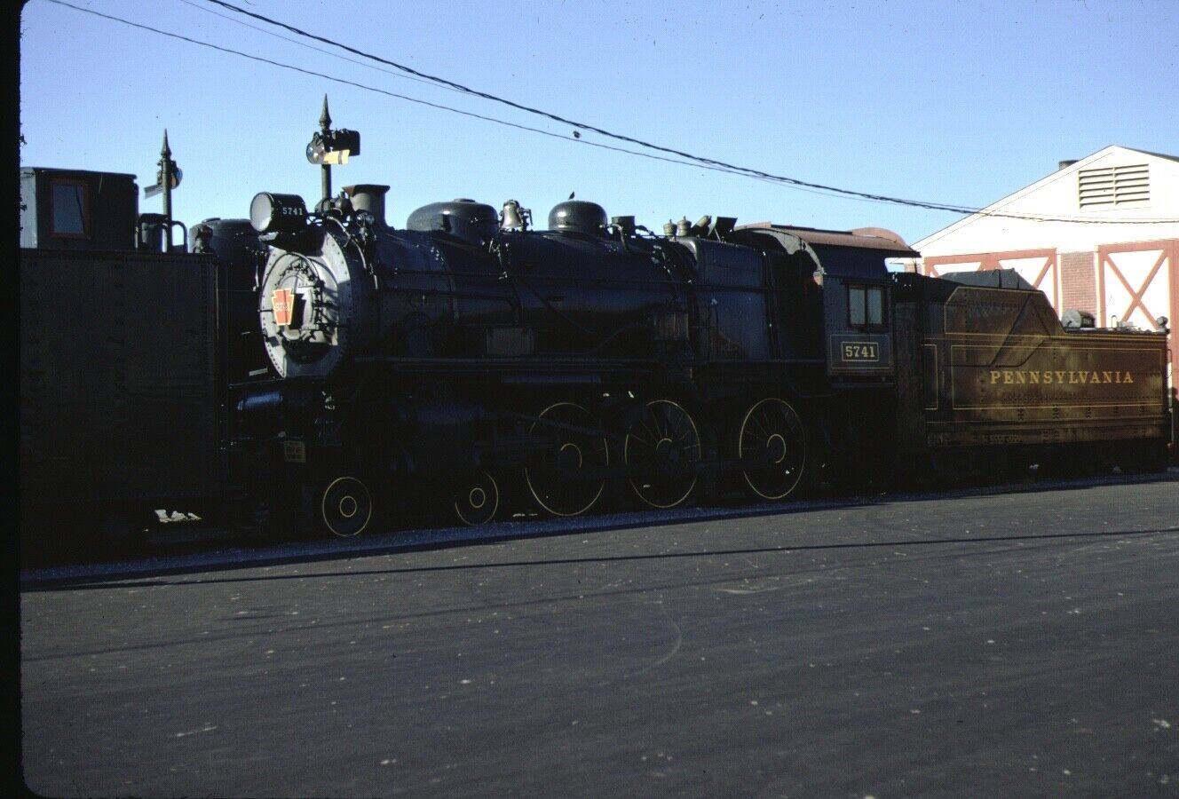 PRR Pennsylvania Railroad G5 Steam Engine Kodachrome original Kodak Slide