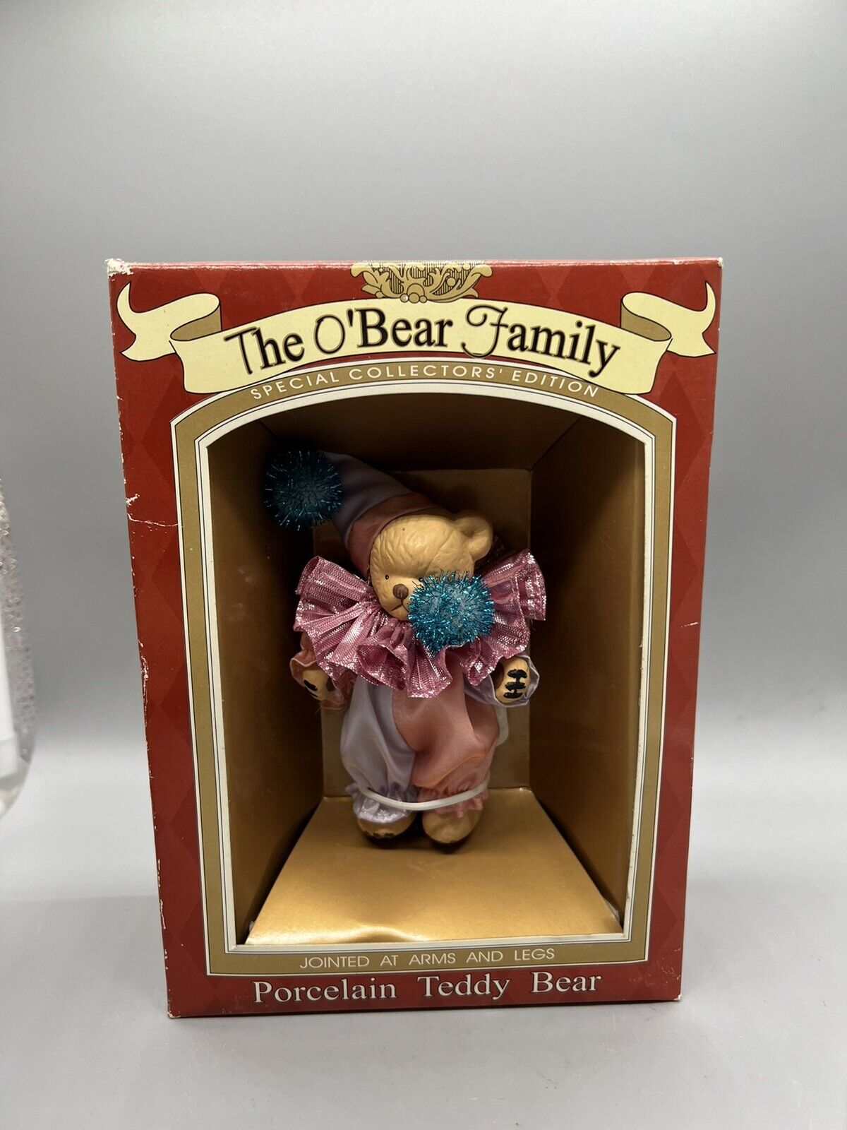 The O\'Bear Family Porcelain Clown Teddy Bear Figure Special Collector Edition 