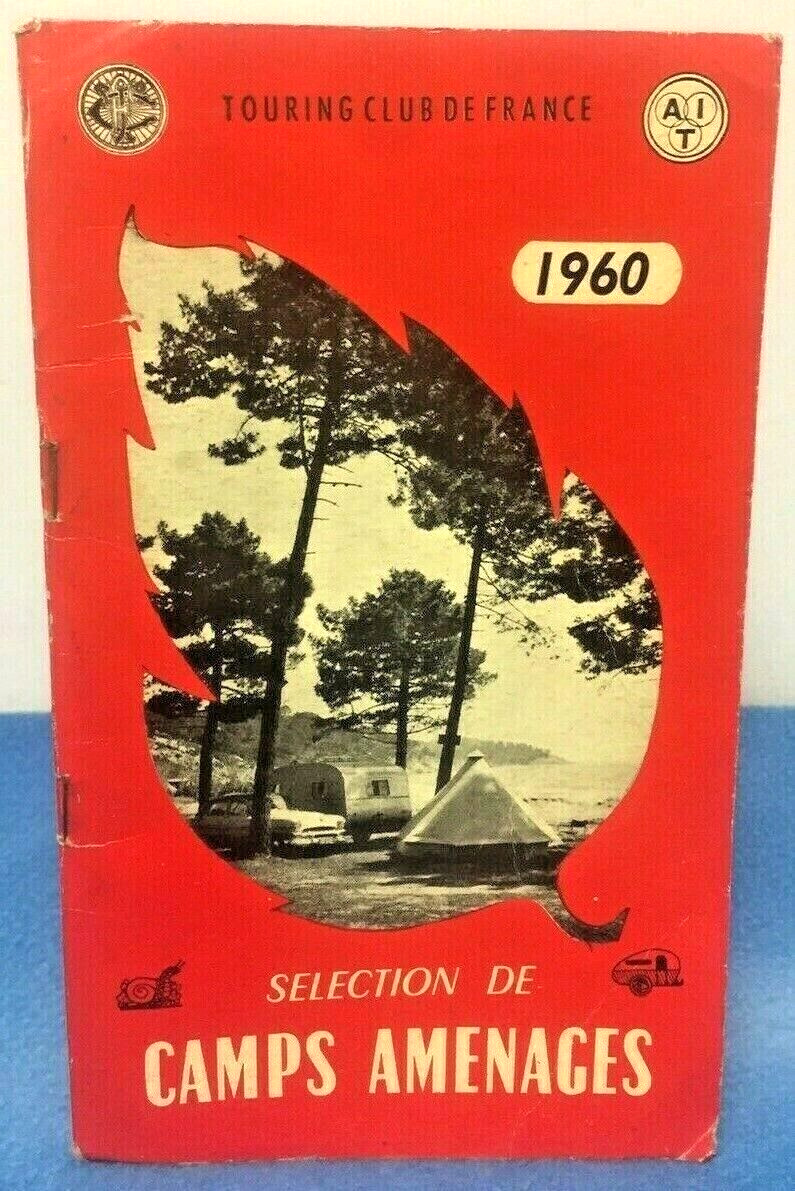 Vintage Directory French Camping Camp Sites Guide List Touring Club France 1960