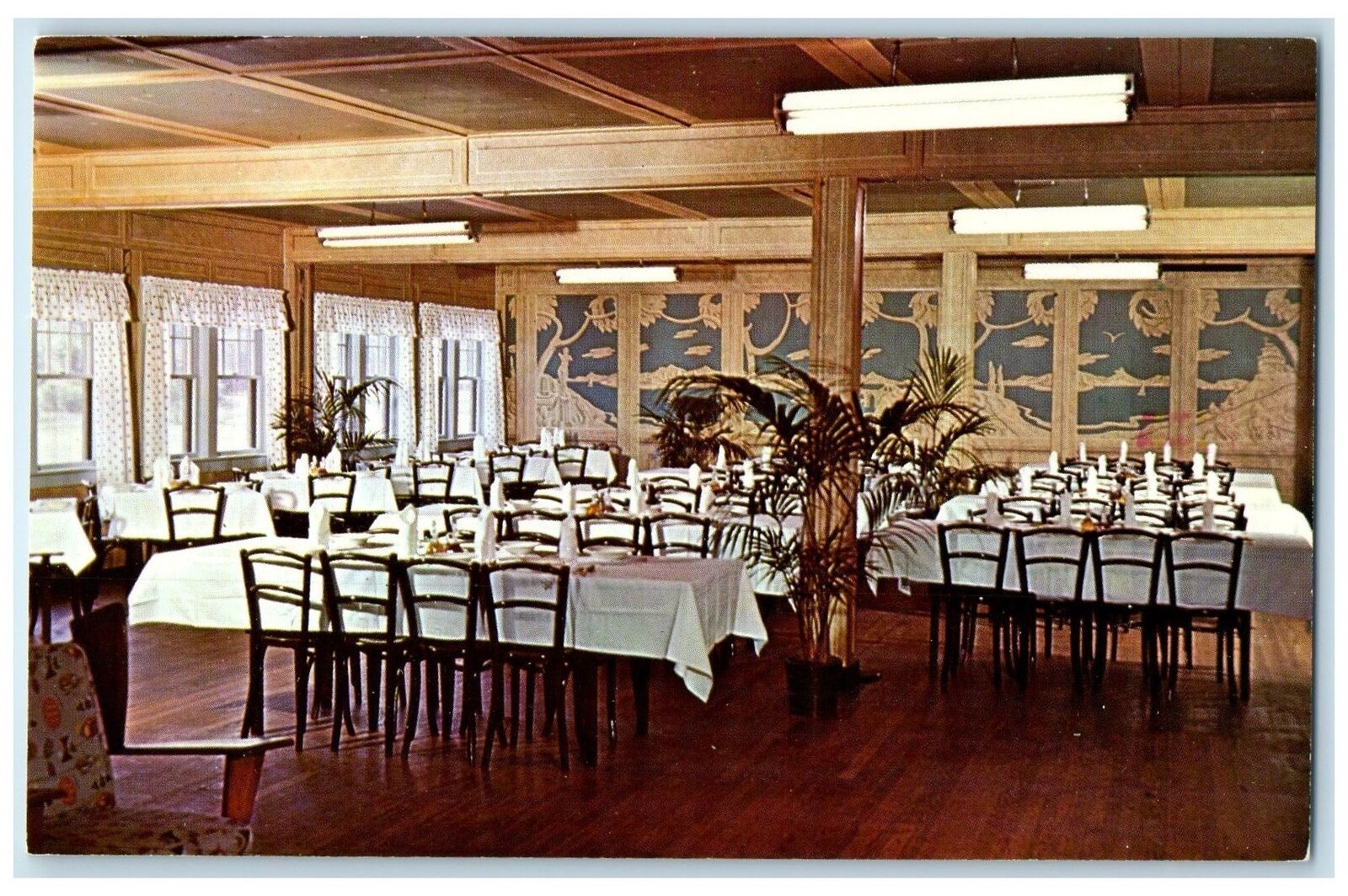 c1950\'s La Palina Hotel & Restaurant Dining Room View Cornwall New York Postcard