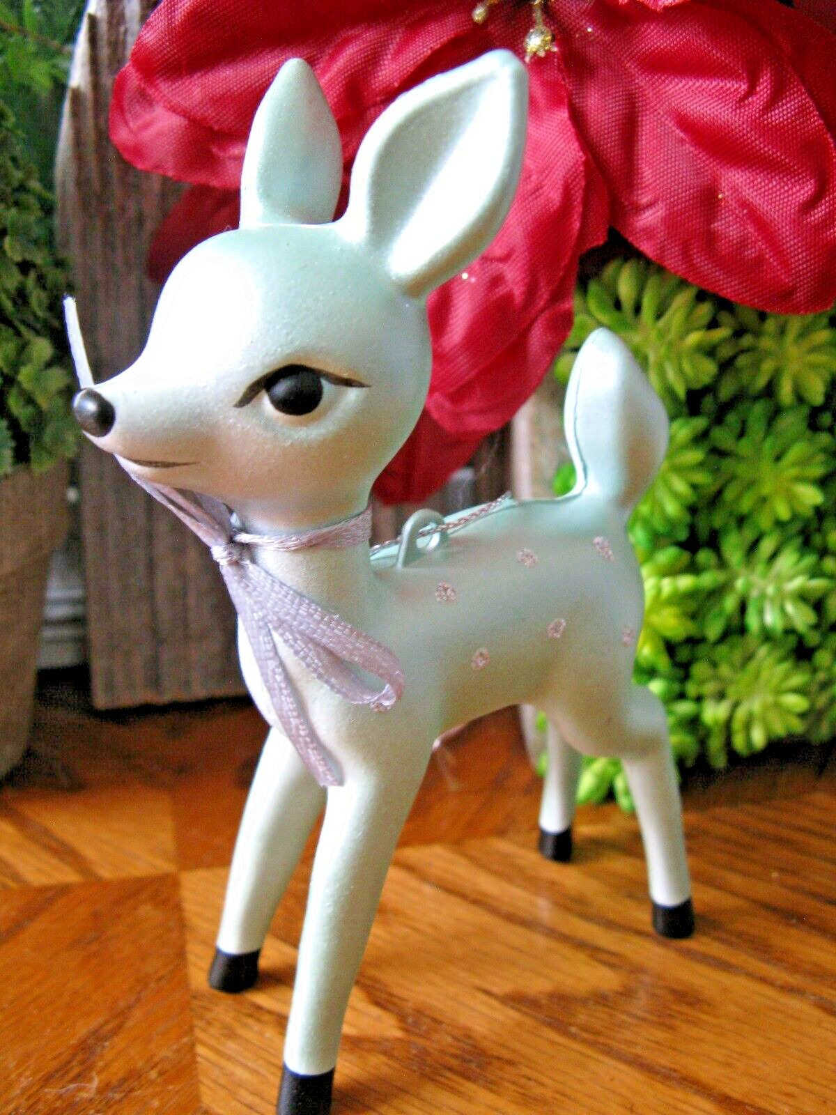 New 2023 Target Wondershop Green Reindeer Deer Fawn Acrylic Christmas Ornament