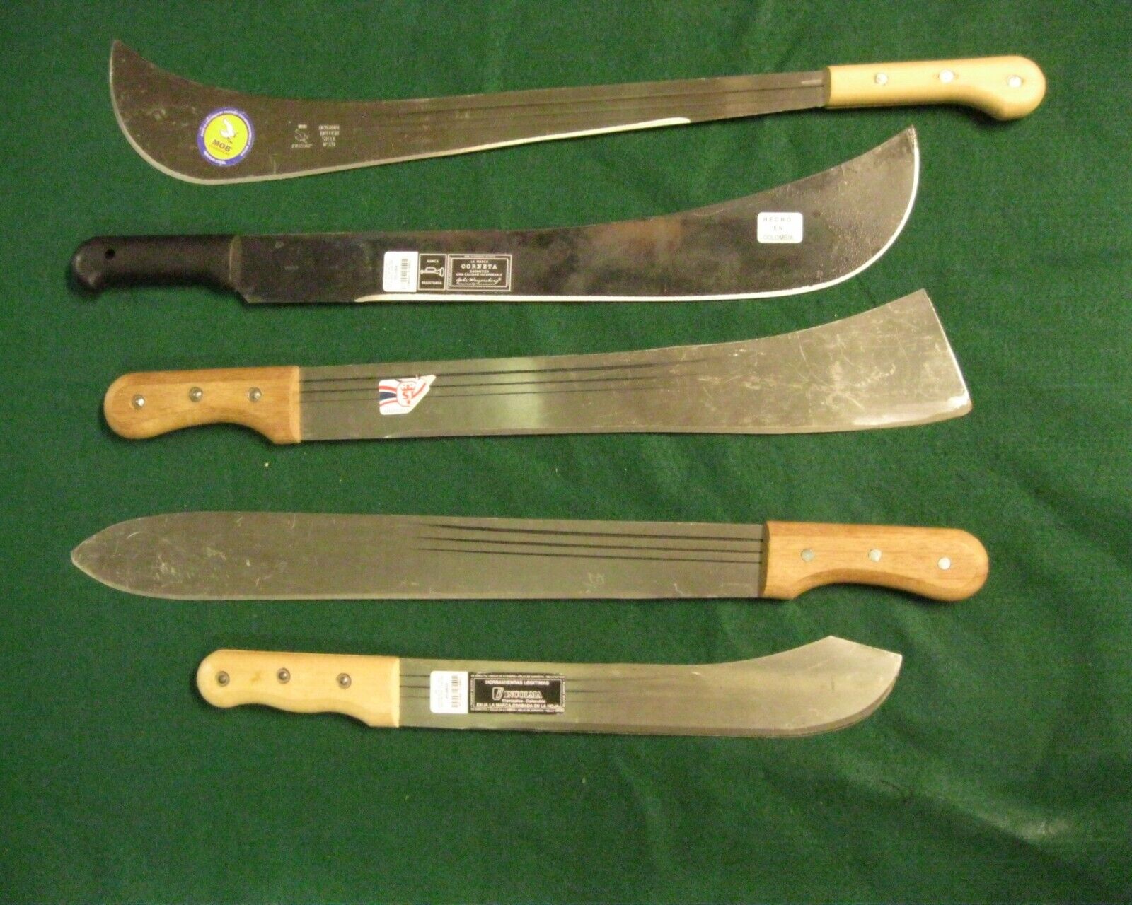 Lot of 5 NEW MACHETE Made in Britain & Colombia 