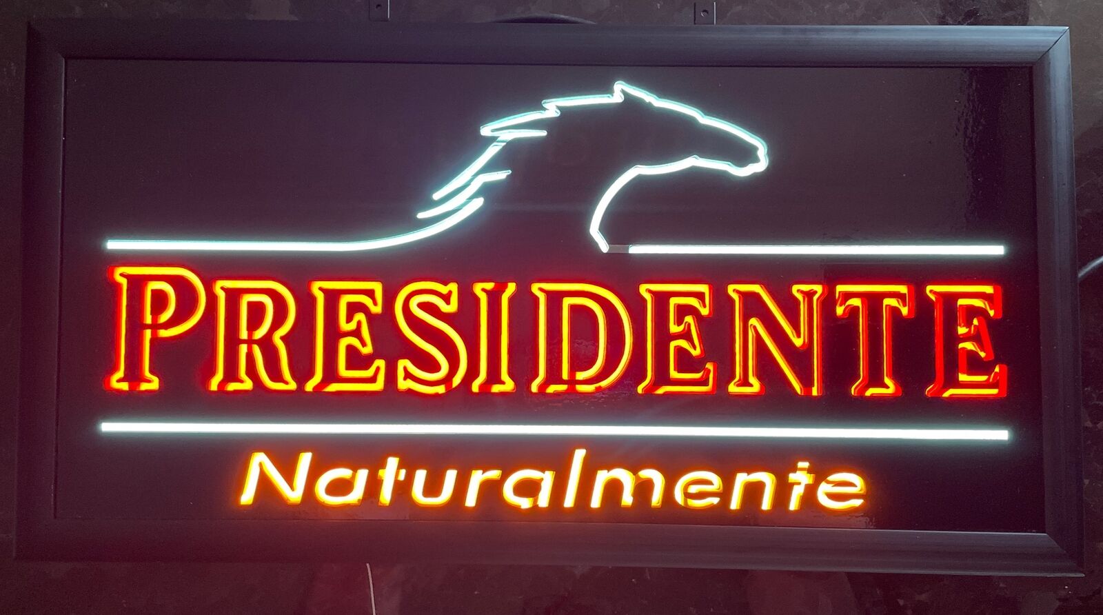 RARE Neon Presidente Lighted Sign (One Of A Kind Prototype)