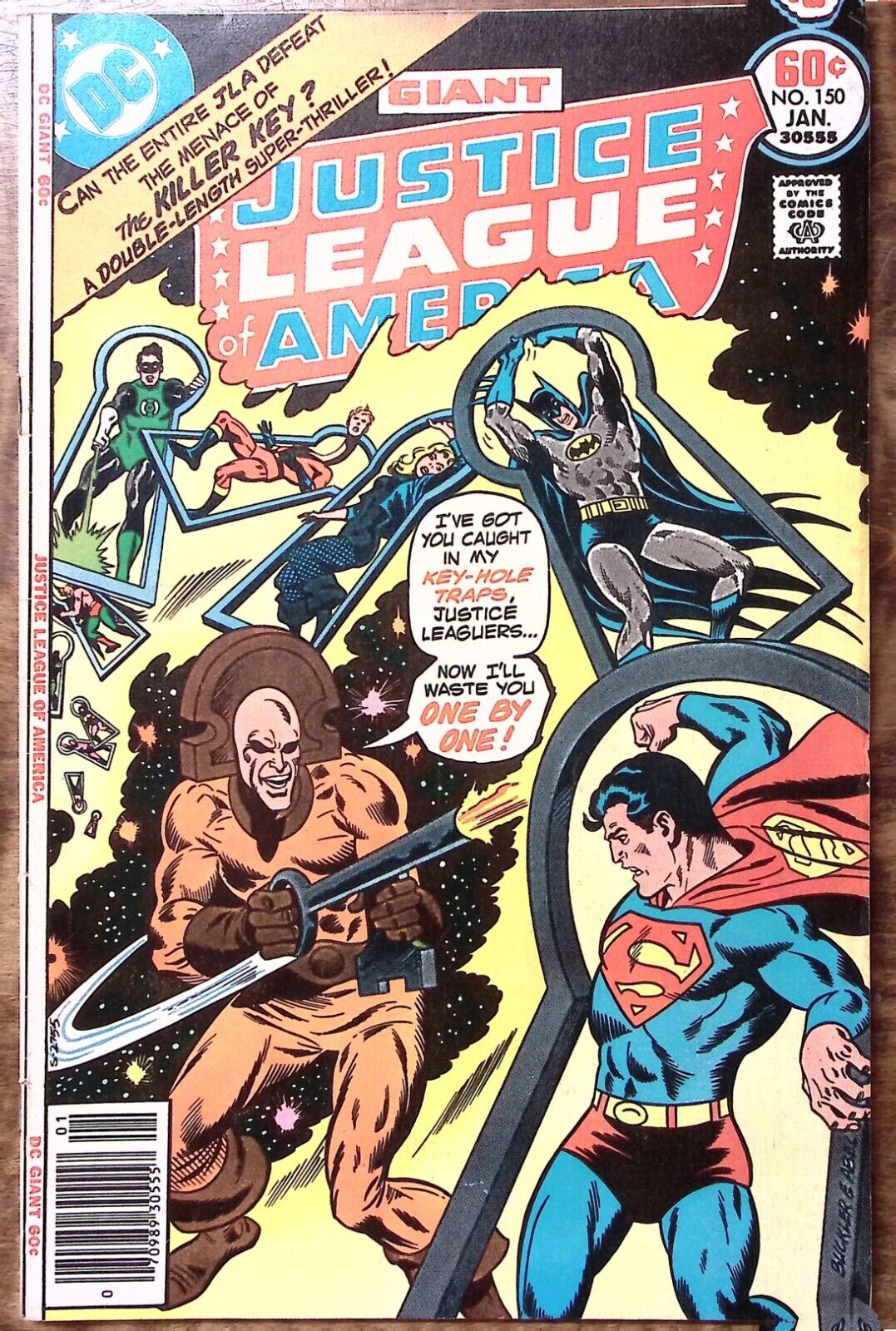 1978 GIANT JUSTICE LEAGUE OF AMERICA JAN #150 SUPERMAN BATMAN DC COMICS  Z3232