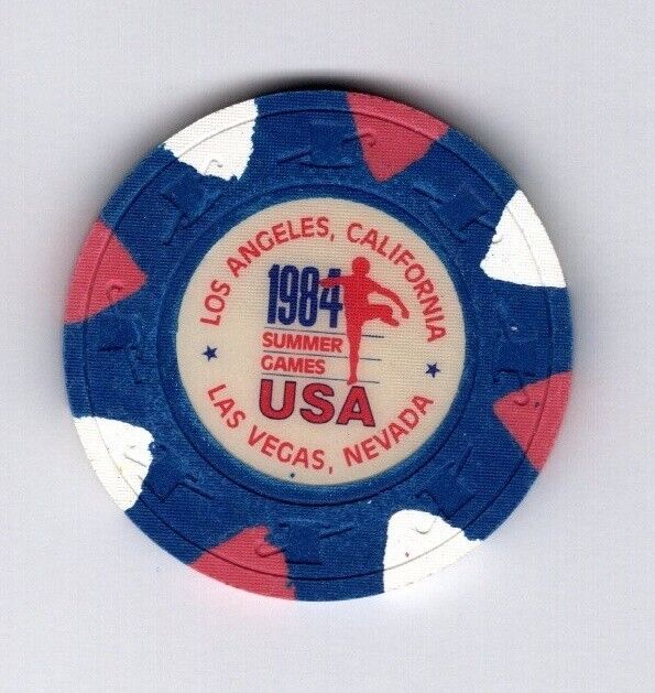 NICE LAS VEGAS - 1984 USA OLYMPICS ADVERTISING POKER CHIP 