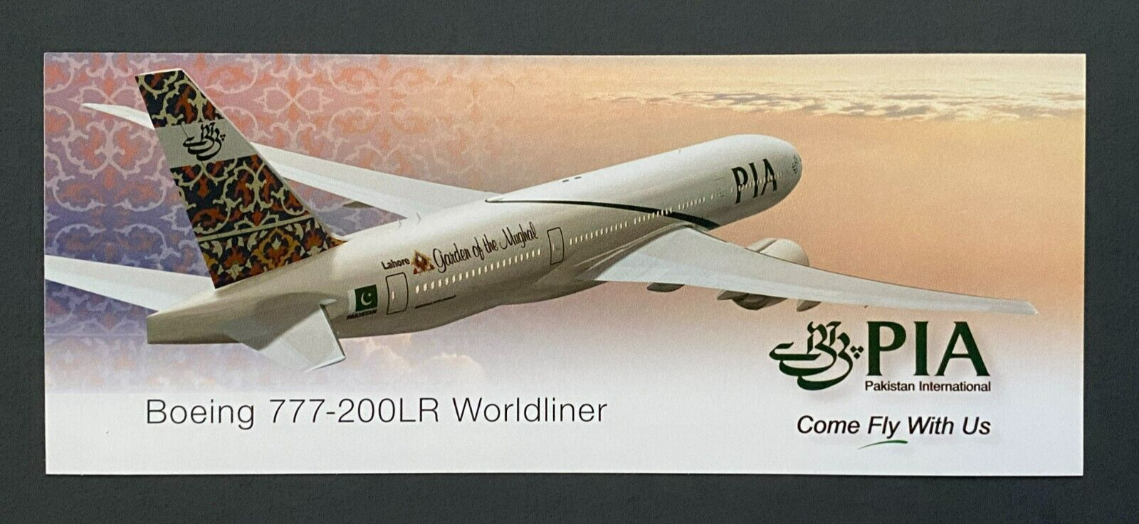 PIA Pakistan International Boeing 777-200LR Aircraft Sticker - Version 2