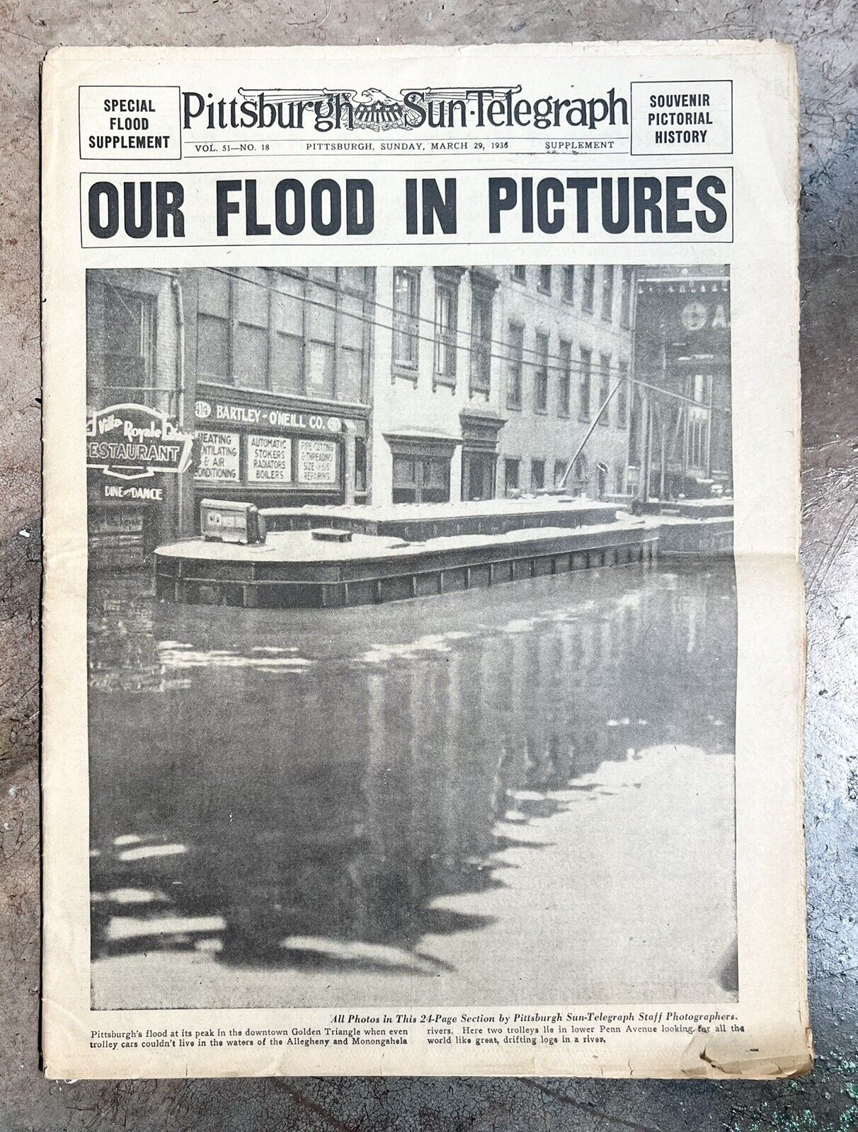 Pittsburgh Sun Telegraph Mar 15, 1936 Newspaper