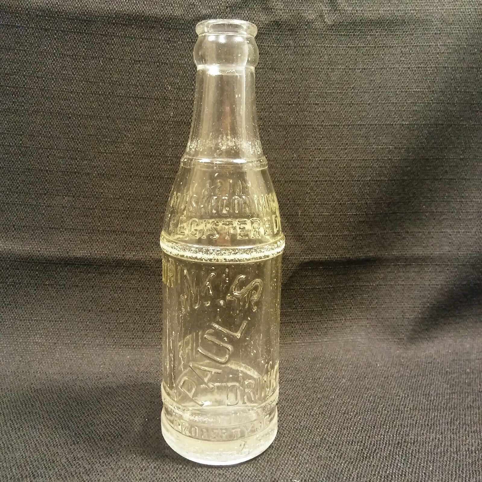 Paul\'s Paul G Miller Muskegon MI Coca Cola Local Bottle 1920s Heavy Glass 6.5 Oz