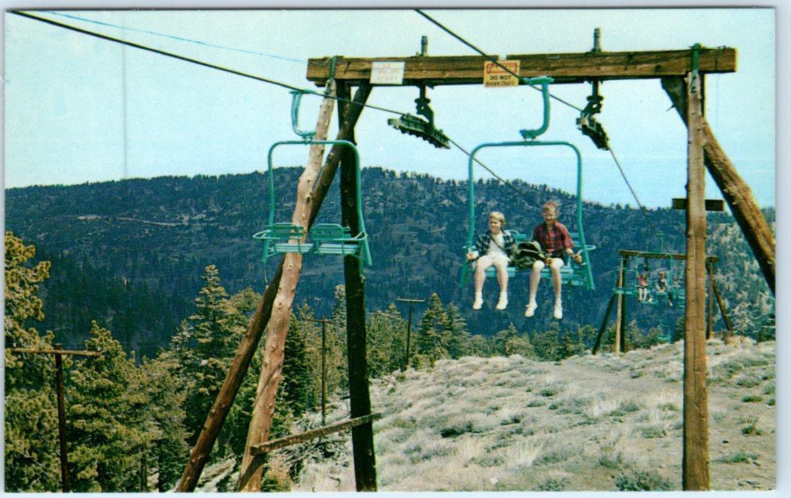 WRIGHTWOOD, California  CA ~ HOLIDAY HILL SKI LIFTS 1960s-70s  Postcard