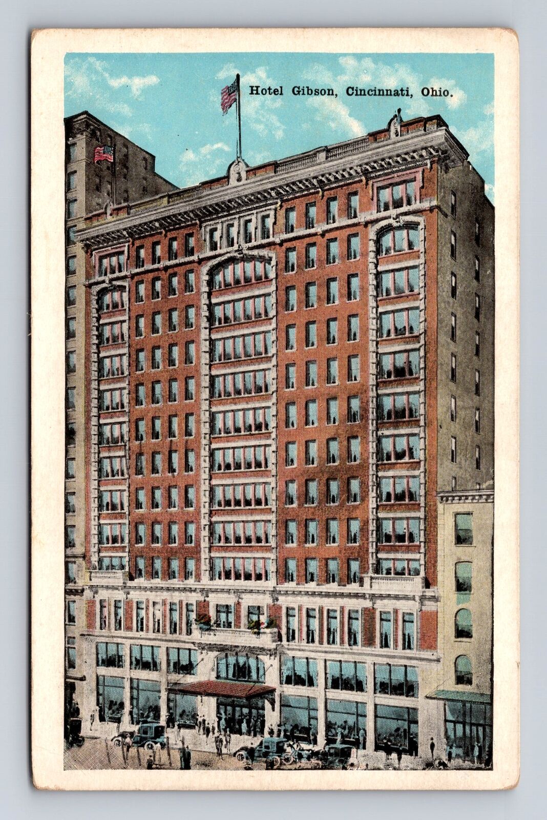 Cincinnati OH-Ohio, Hotel Gibson, Advertising, Antique Vintage c1921 Postcard