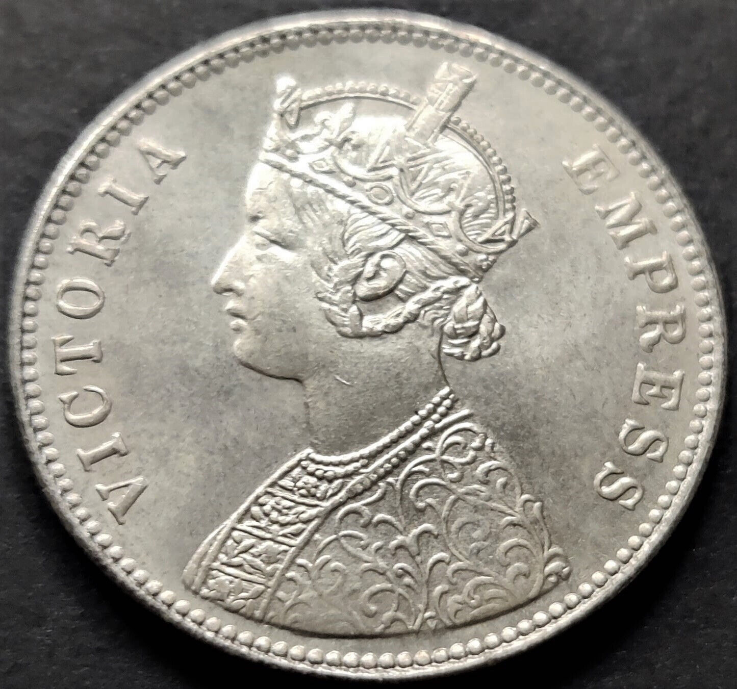 British India, Rupee 1, Victoria Empress, RARE 1897, a Replica Coin (R-41)