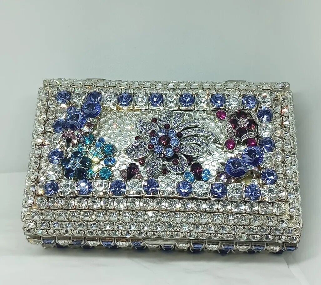 Isabella Adams Premium Crystals Floral Jeweled Keepsake box.