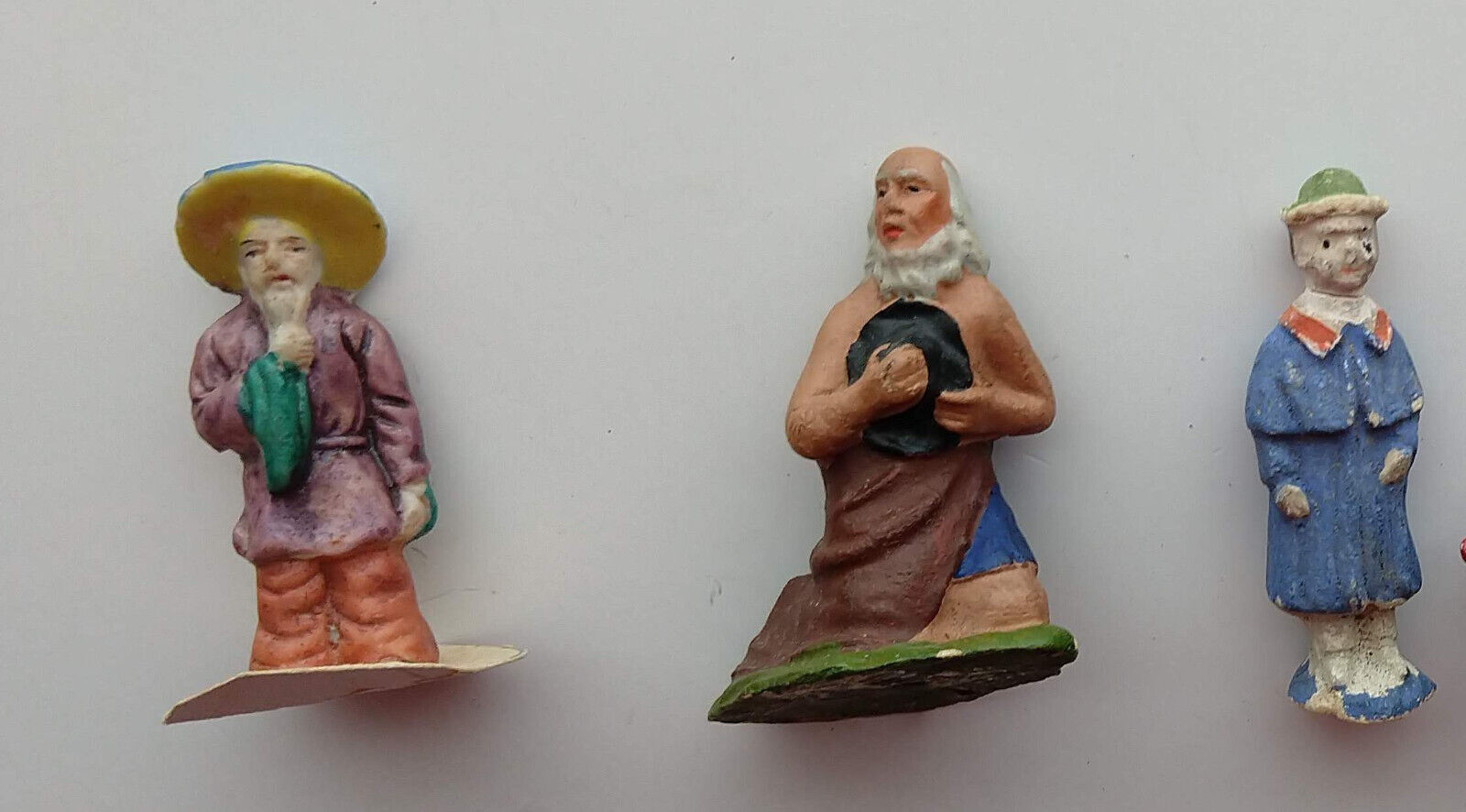 Lot of 3 Miniature Vintage Bisque Other Figurines 2.5 to 2 3/4 Inch One German