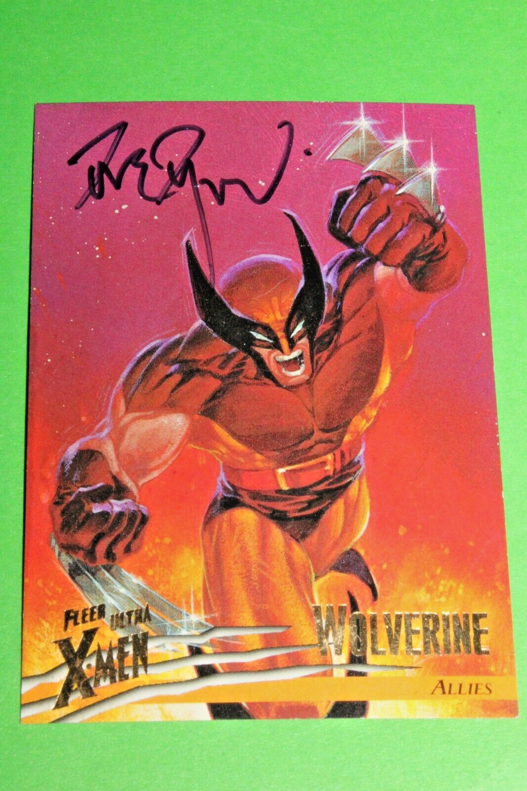 1996 FLEER ULTRA X-MEN WOLVERINE SIGNED WOLVERINE #37 CARD DAVE DORMAN SIGNATURE