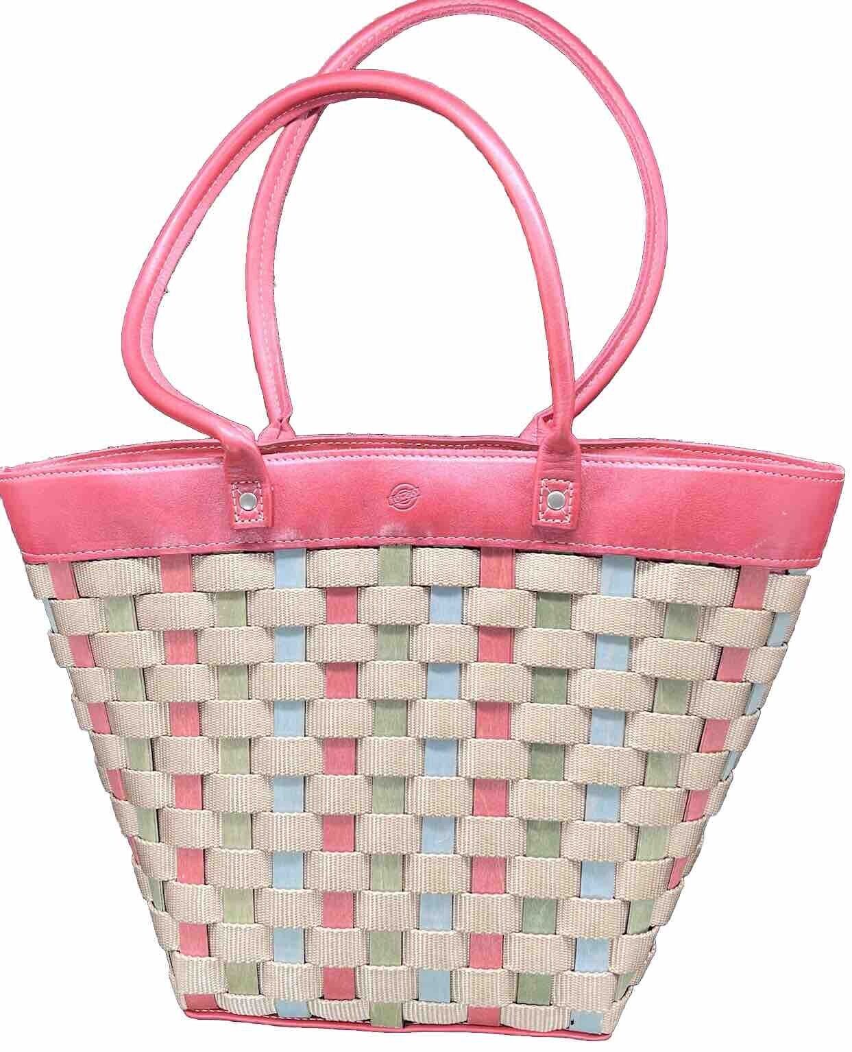 Longaberger TO GO Woven Basket Purse Tote Handbag 2008 Easter Mothers Day
