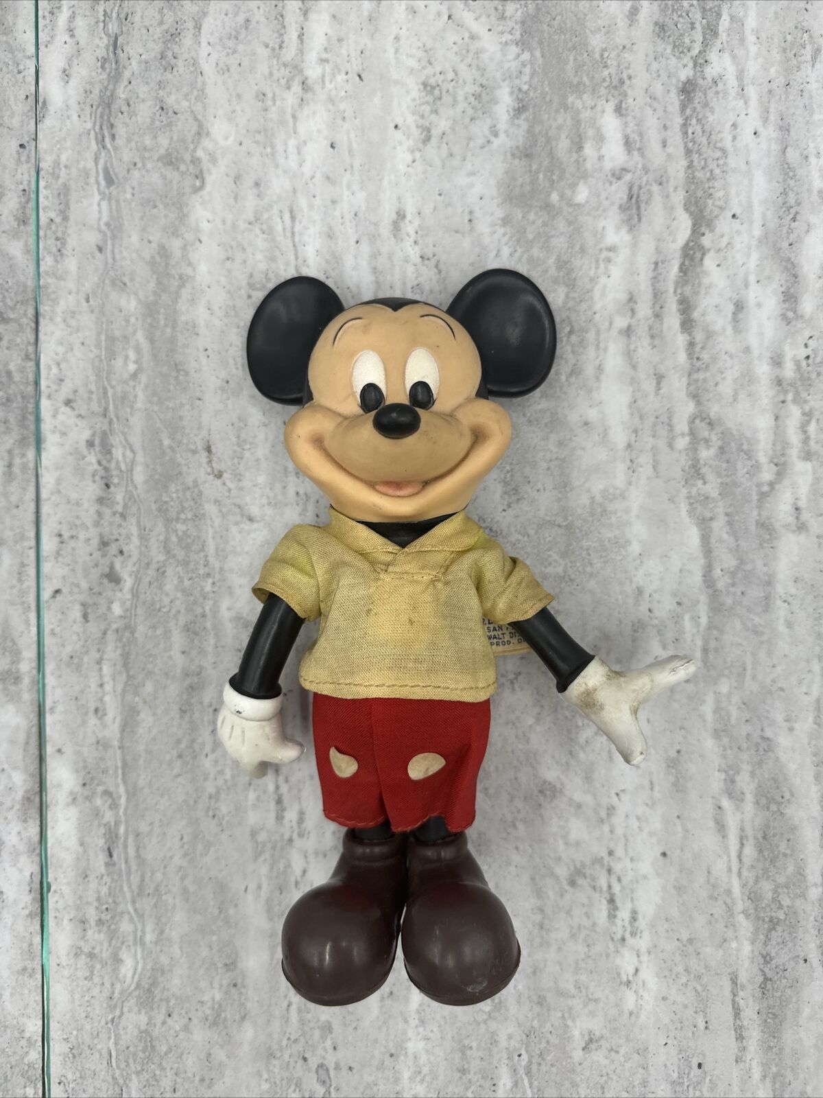 Vintage Walt Disney Productions MICKEY MOUSE Figure Doll Toy DAKIN 1970s 7”