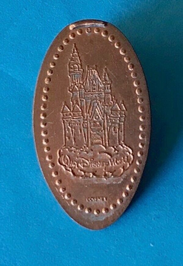 CINDERELLA CASTLE IN CLOUDS WDW ELONGATED PRESSED RETIRED PENNY DISNEY 