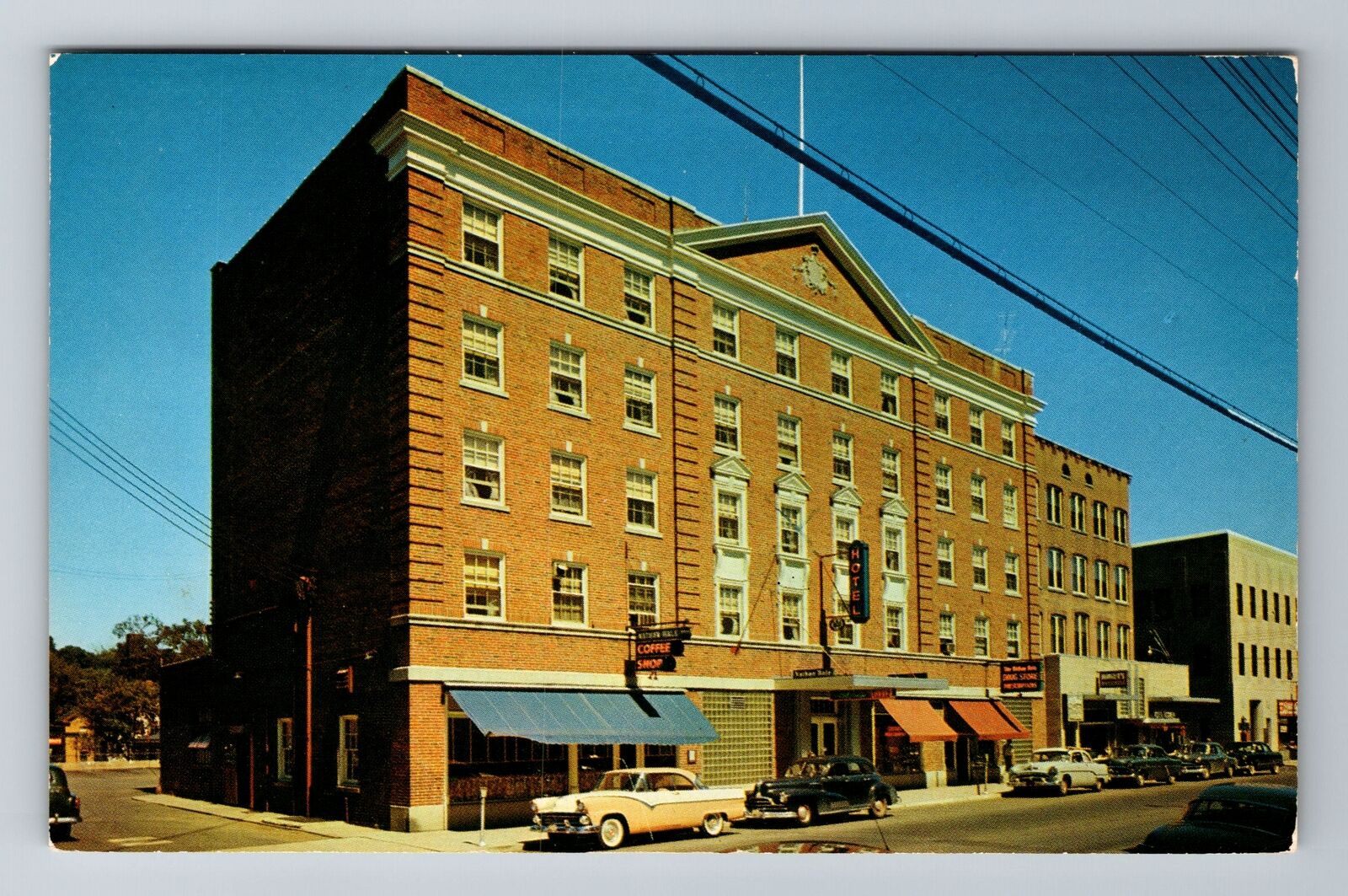 Willimantic CT-Connecticut, Nathan Hale Hotel, Advertise Vintage c1959 Postcard