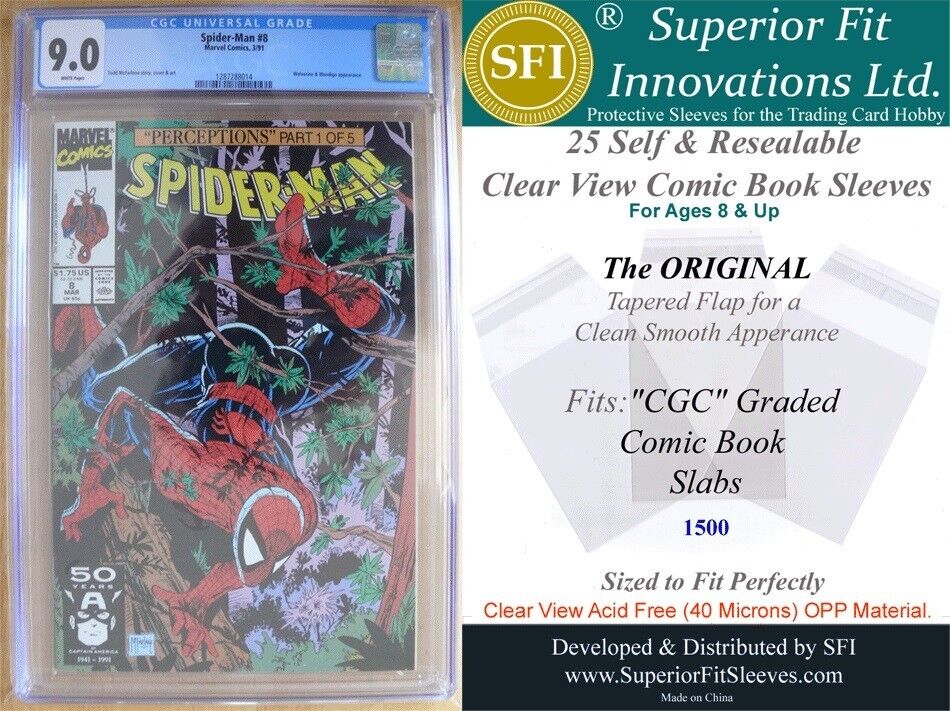 CGC Graded Comic Book Slab Superior Fit Sleeves (25) *1500*
