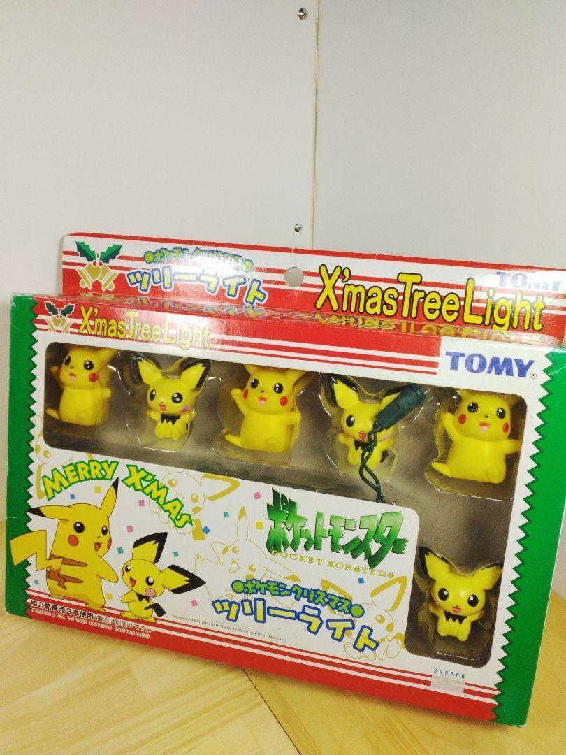 TOMY Pokemon Christmas Tree Light Pikachu Picchu Yellow Ornament Nintendo Japan