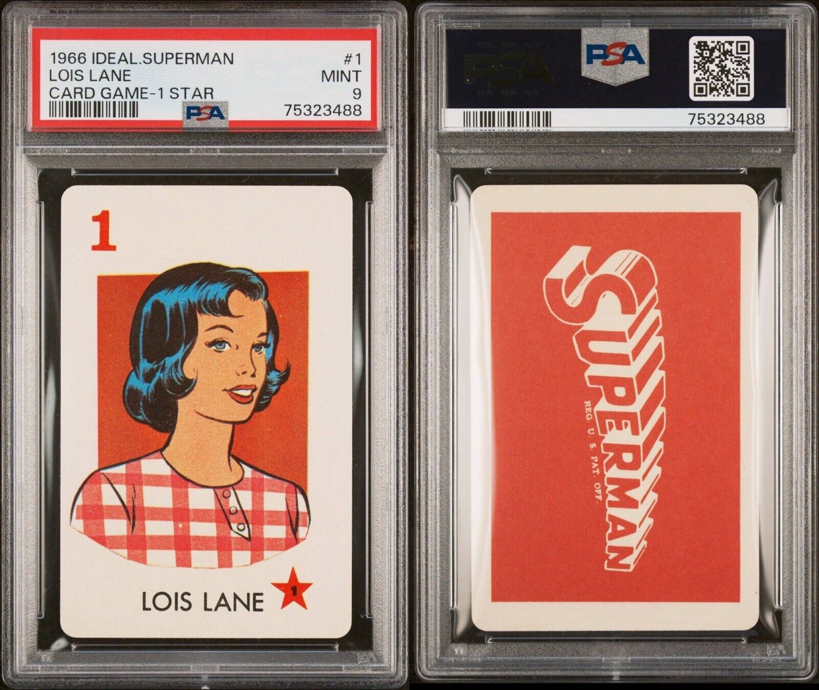 RARE VINTAGE 1966 IDEAL SUPERMAN LOIS LANE CARD GAME ROOKIE PSA 9 MINT