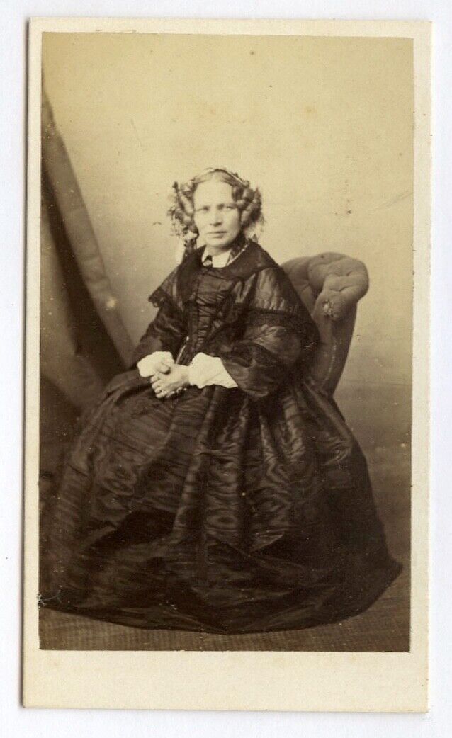 OLD PHOTO CDV Studio Business Card Women 1860 Alophe Succ. Gustave Legray