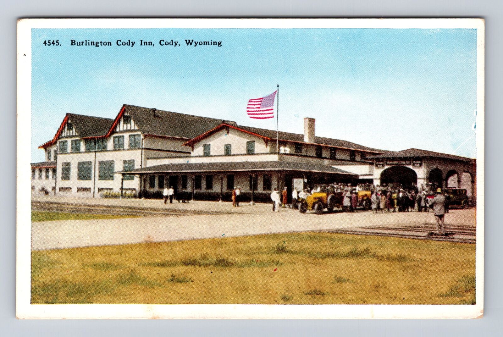 Cody WY-Wyoming, Burlington Cody Inn Advertising, Vintage Souvenir Postcard