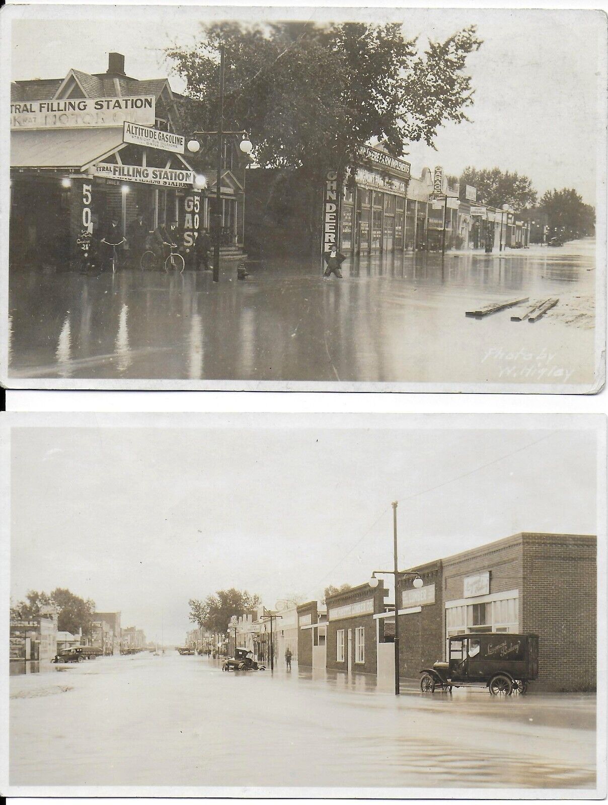 Two RPPCs of Flood Damage in Longmont Colorado June 1921 – Street Views