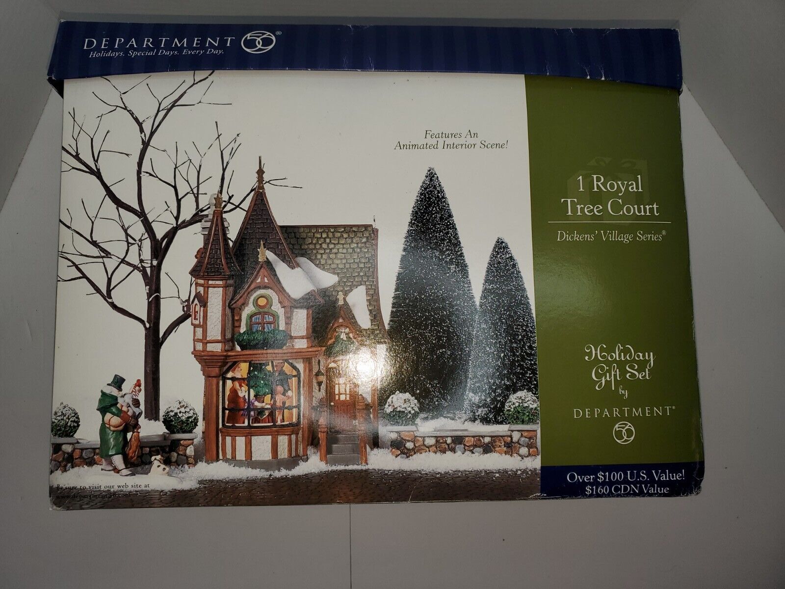 Dept 56 1 Royal Tree Court 2002 Holiday Gift Set #56.58506 in Original Box