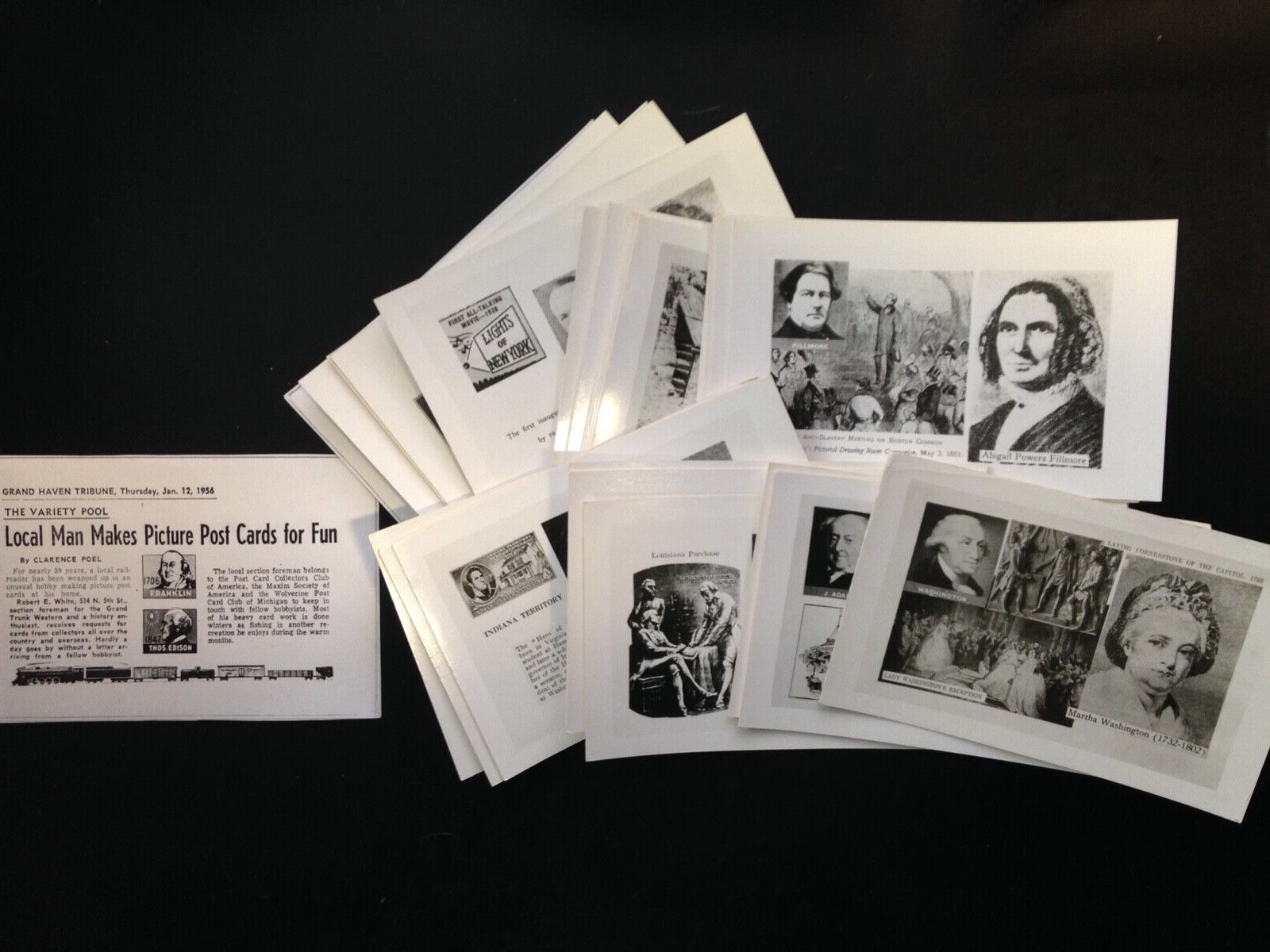 33 Postcard lot, Presidents and Wives (Bob White) - 50's - Rare - Nice