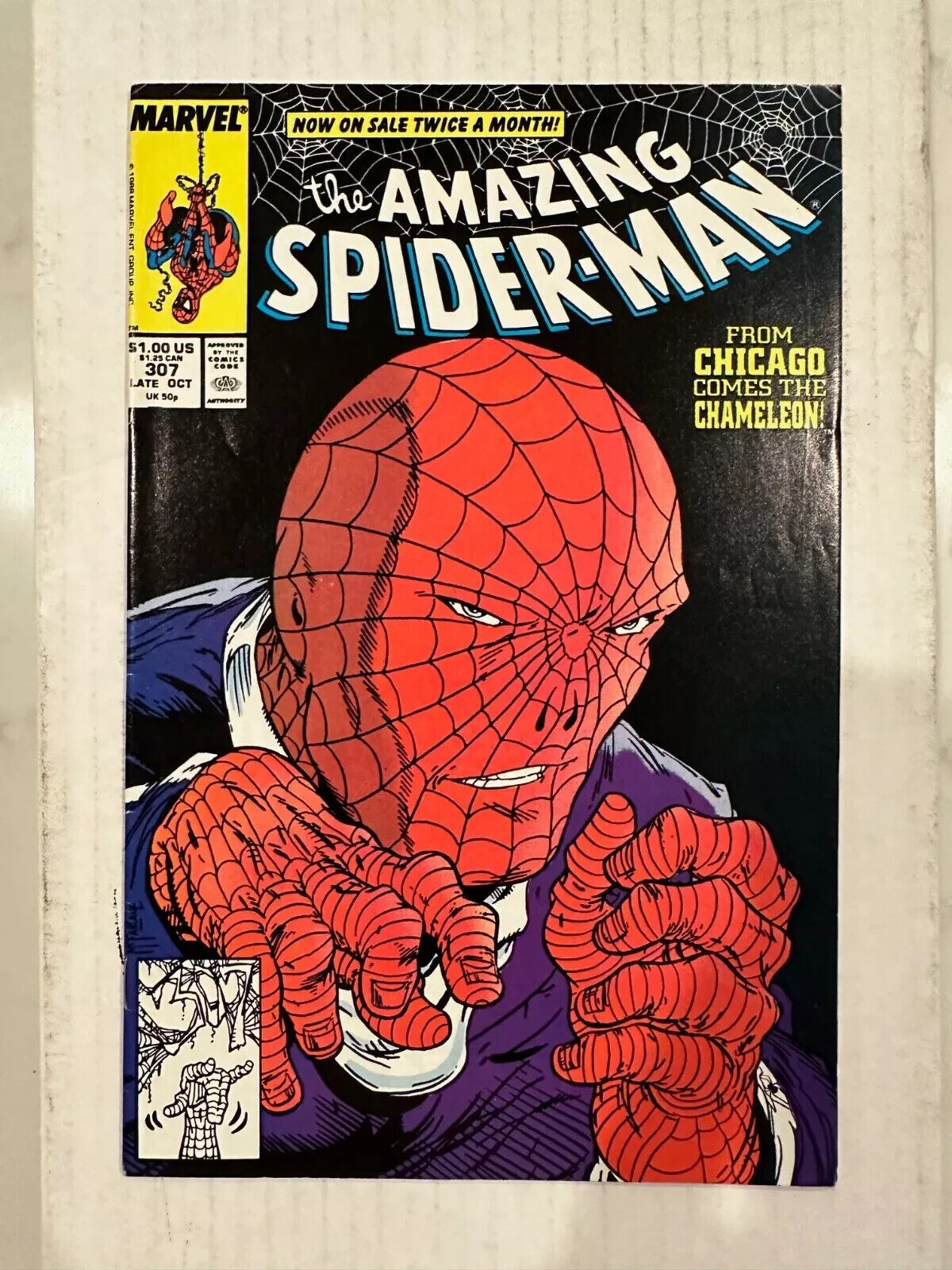 The Amazing Spider-Man #307 Comic Book  Origin of Chameleon Todd Macfarlane