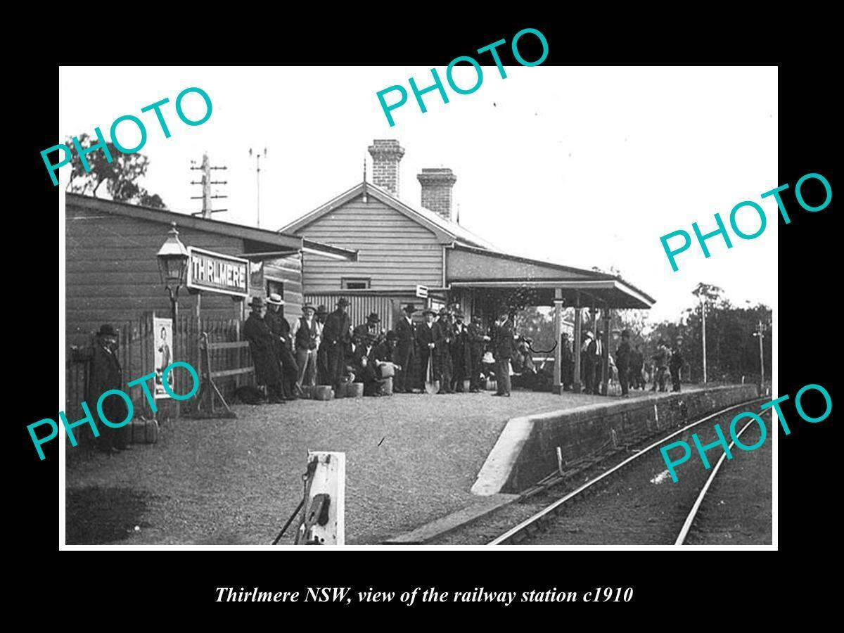 OLD 8x6 HISTORIC PHOTO OF THIRLMERE NSW VIEW OF THE RAILWAY STATION c1910