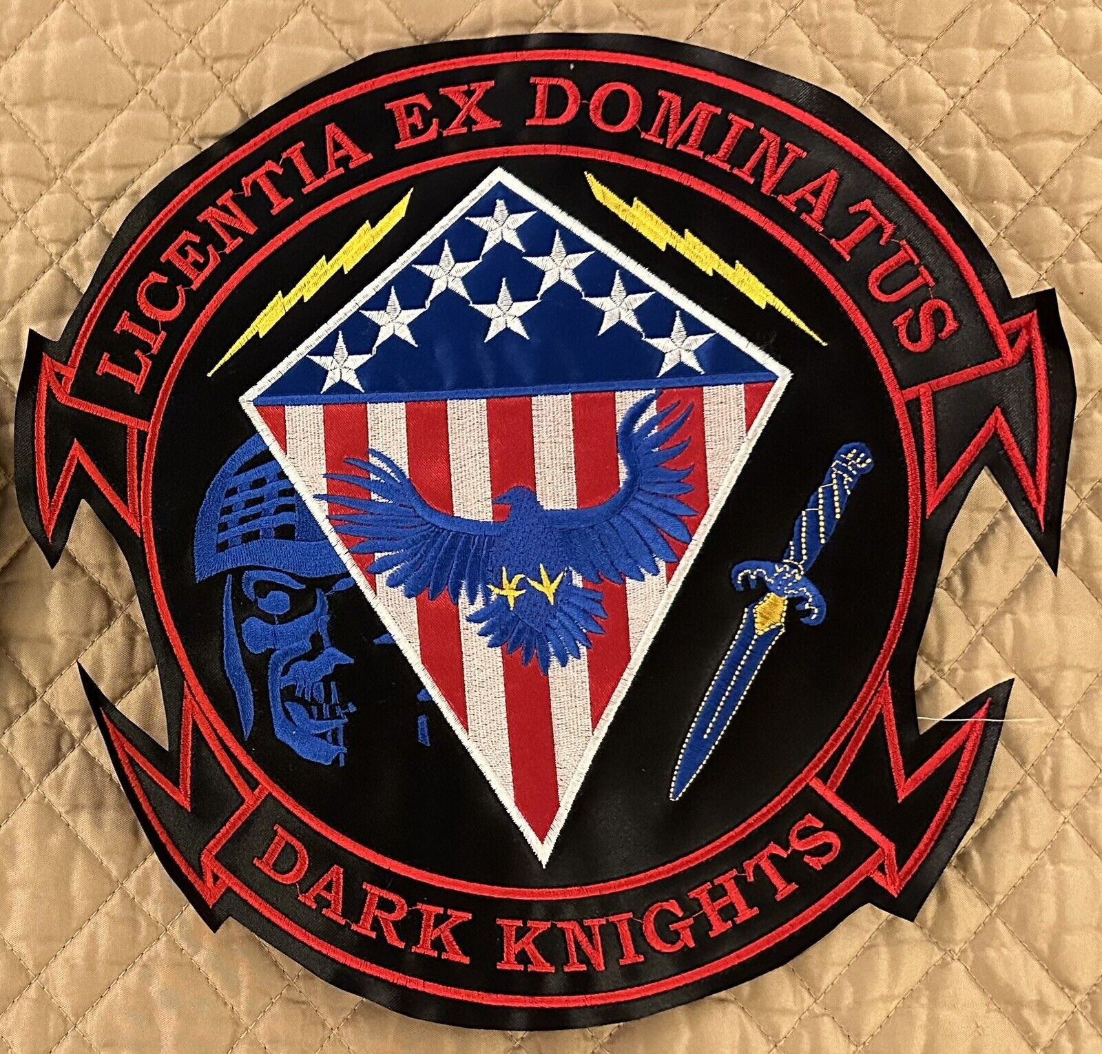 USAF Patch: 10in Dark Knights F-117 Back Patch
