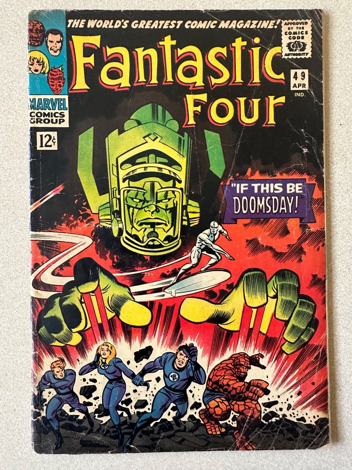 Fantastic Four #49 1966 2.0 GD Galactus Silver Surfer Jack Kirby MARVEL MCU