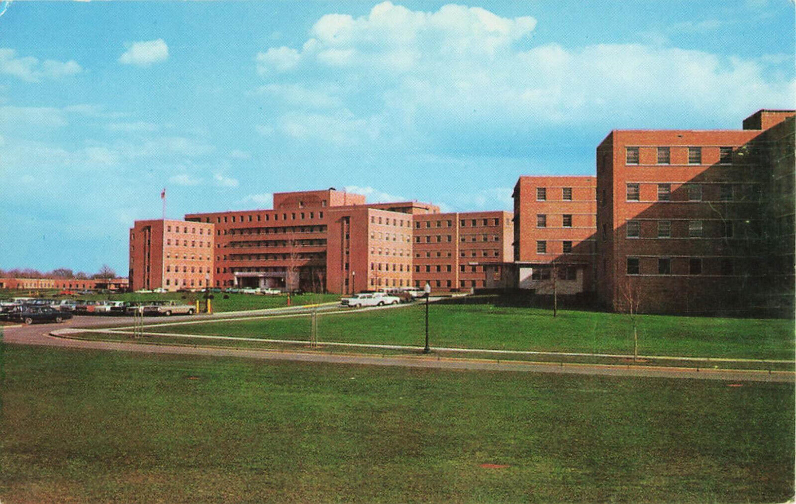 US Veterans Hospital Brockton Massachusetts M-20 1966 Yankee Colour Postcard