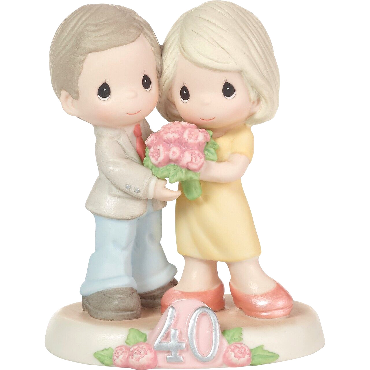 ღ New PRECIOUS MOMENTS Figurine 40TH ANNIVERSARY Forty Loving Years Together