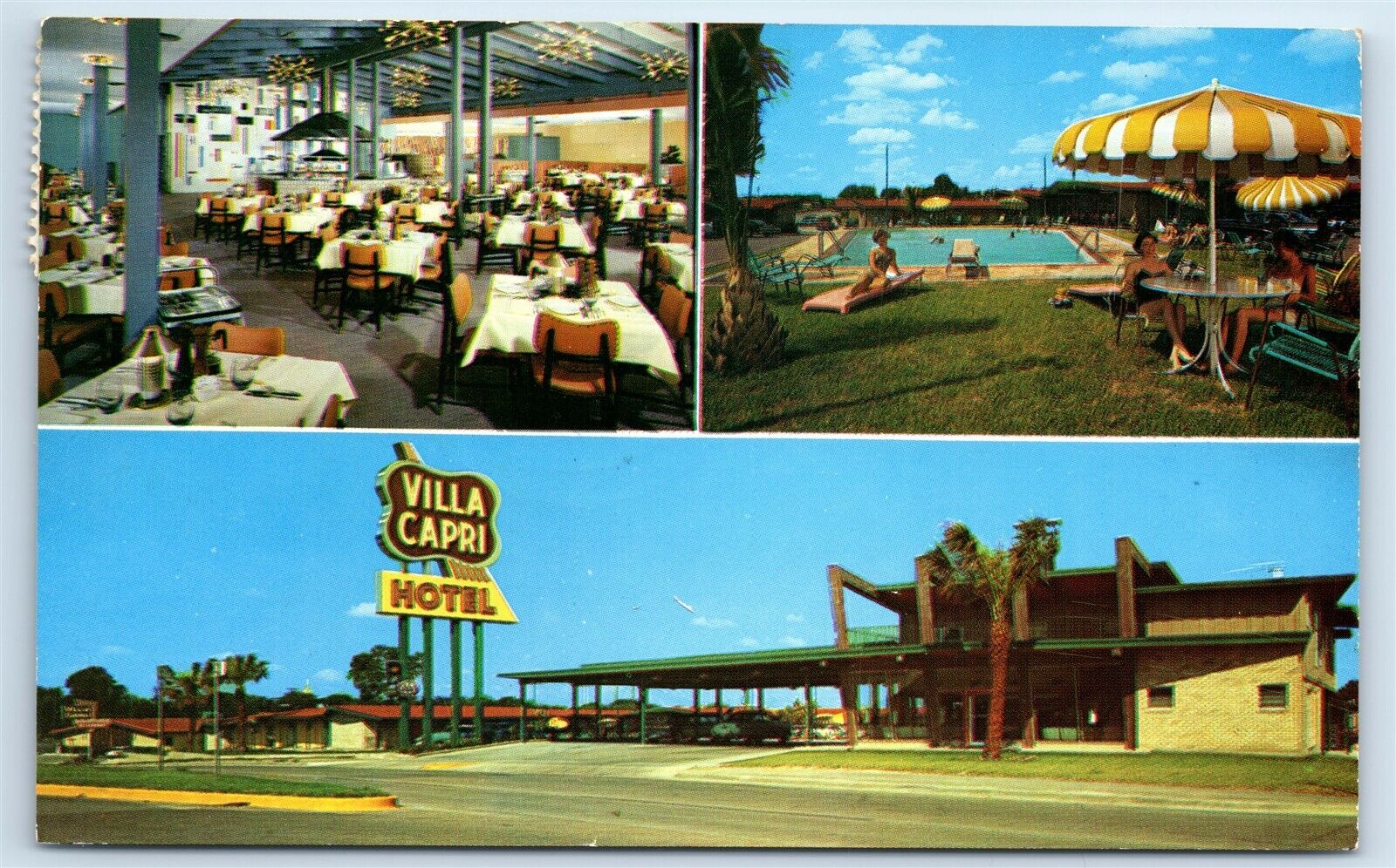 Postcard Villa Capri Motor Hotel, Austin, Texas 1960 G201