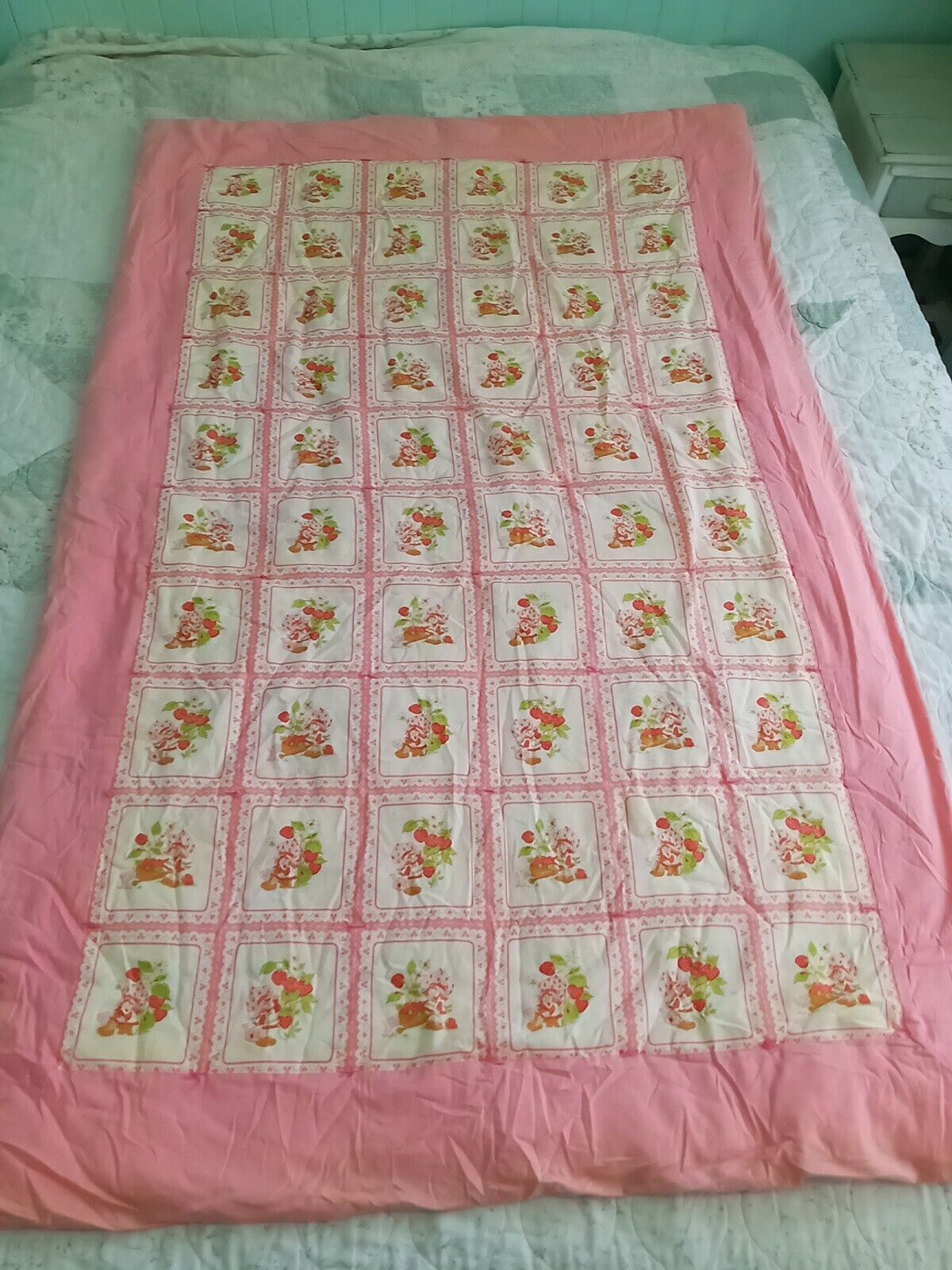 Vintage Strawberry Shortcake Japanese Style Futon Comforter Toddler Bed 66”x41”