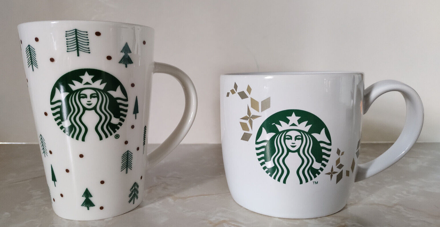 Starbucks Coffee Mugs Holiday Collection Lot of 2