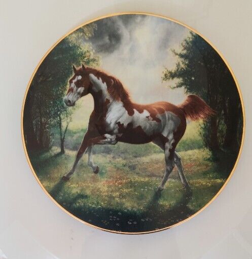 Hamilton Unbridled Spirit Painted Sunrise Horse Plate