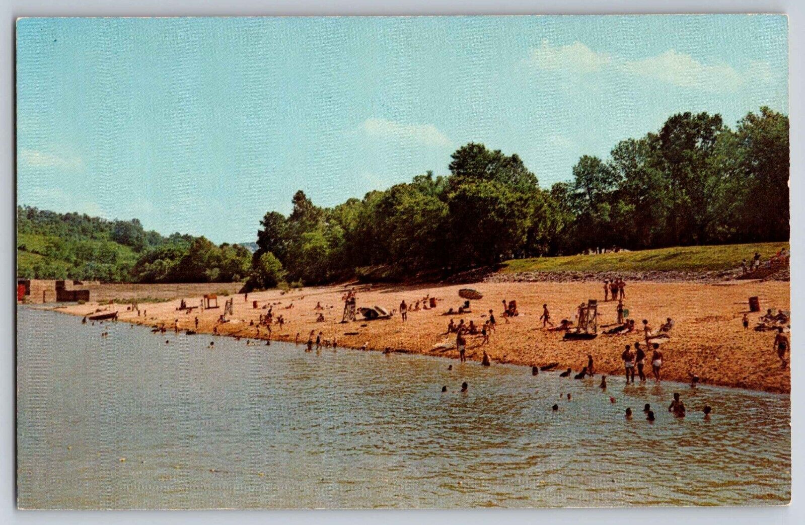 Postcard Fort Boonesborough Beach Kentucky River Lock    E 3