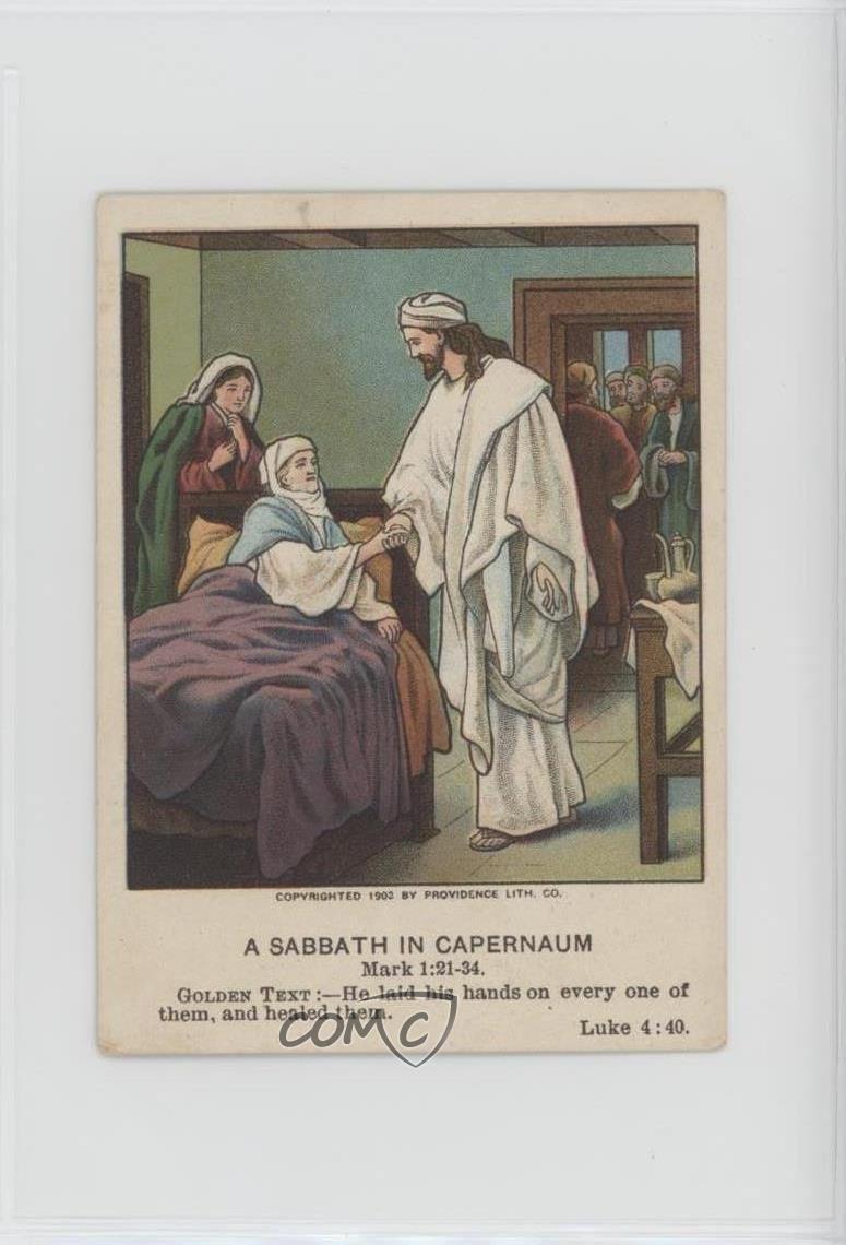 1878-1930 Little Pilgrim Lesson Pictures A Sabbath in Capernaum #16-1-6 02lw