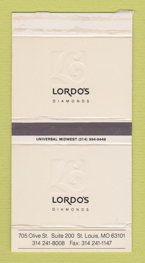 Matchbox - Lordo\'s Diamonds St Louis MO #1