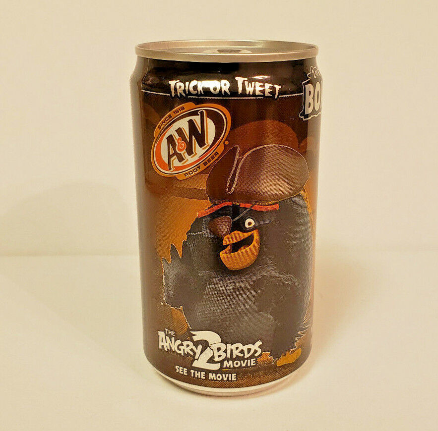 A&W Empty 7.5 Fl Oz Root Beer Can 2019 Angry Birds 2 Movie Bomb 2 of 6