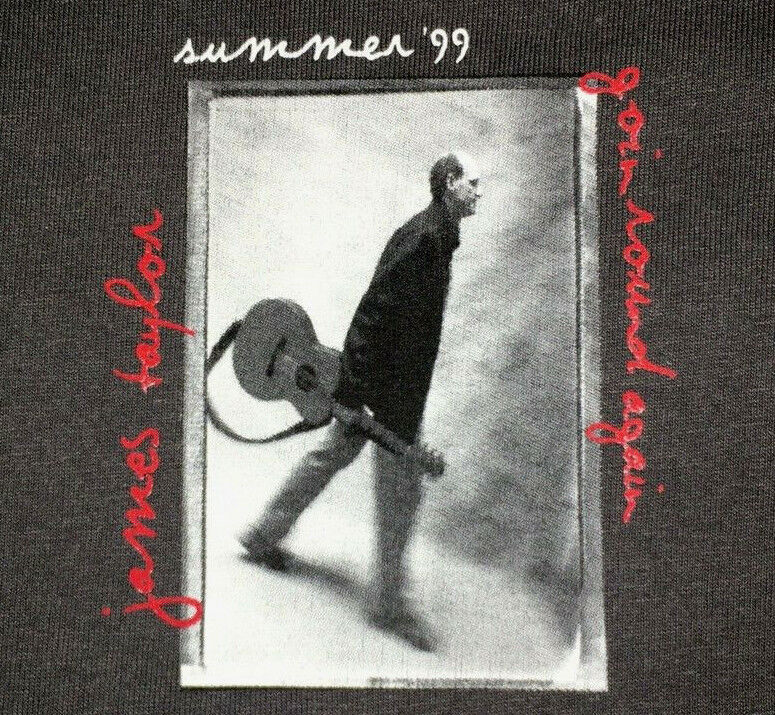 Vtg JAMES TAYLOR Summer 1999 T Shirt TOUR Concert LIVE Rare BAND 90\'s USA MADE