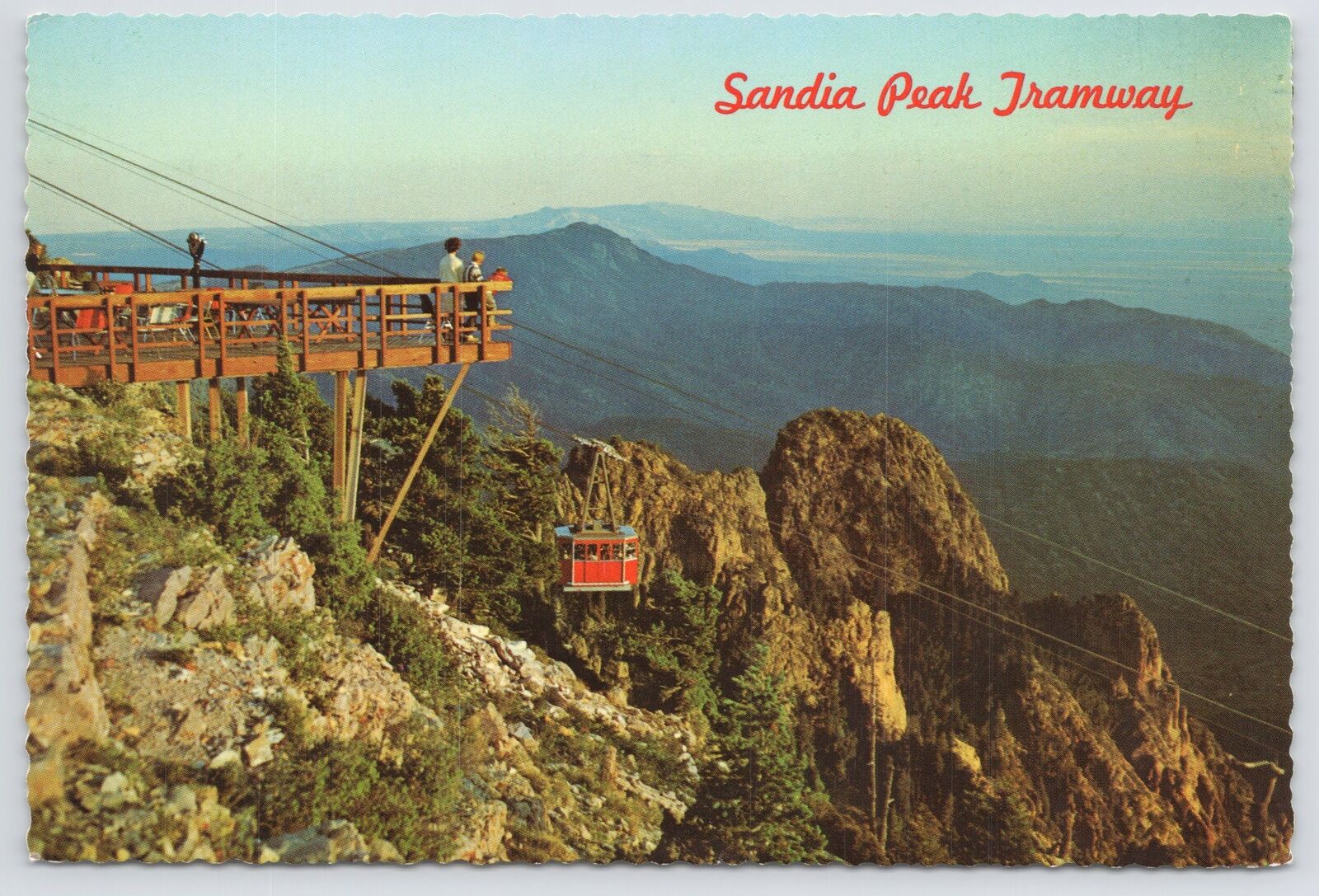Transportation~Air View Sandia Peak Tramway Albuquerque NM~Continental Postcard